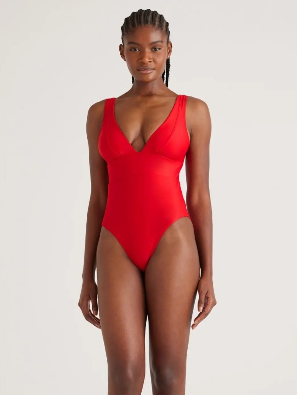 Quince Italian Plunge One-Piece Swimsuit